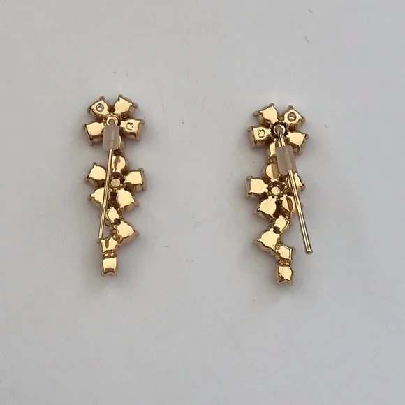 Nwt Kate Spade NY Pink Floral Pierced Crawler Earrings - Picture 7 of 8